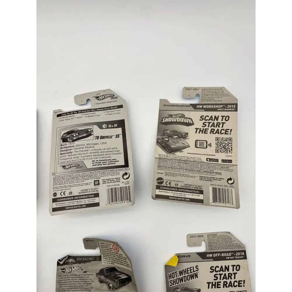 Lot of 9 Hot Wheels 2007-2013 Diecast Cars New Sealed Card Damage